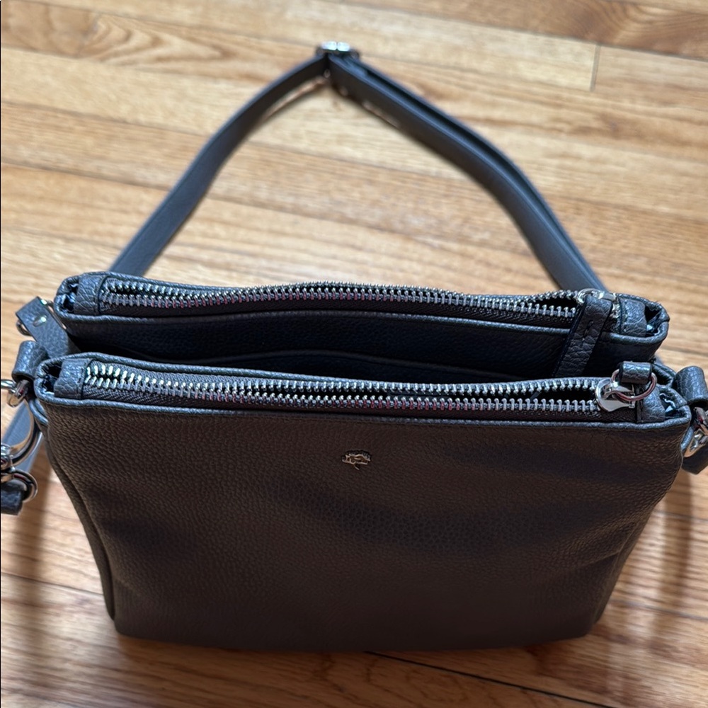 Grey Vegan Leather Women's Bag
